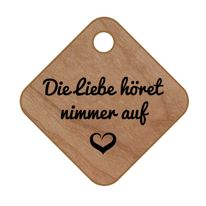 Quadro Holz Schlüsselanhänger Gravur