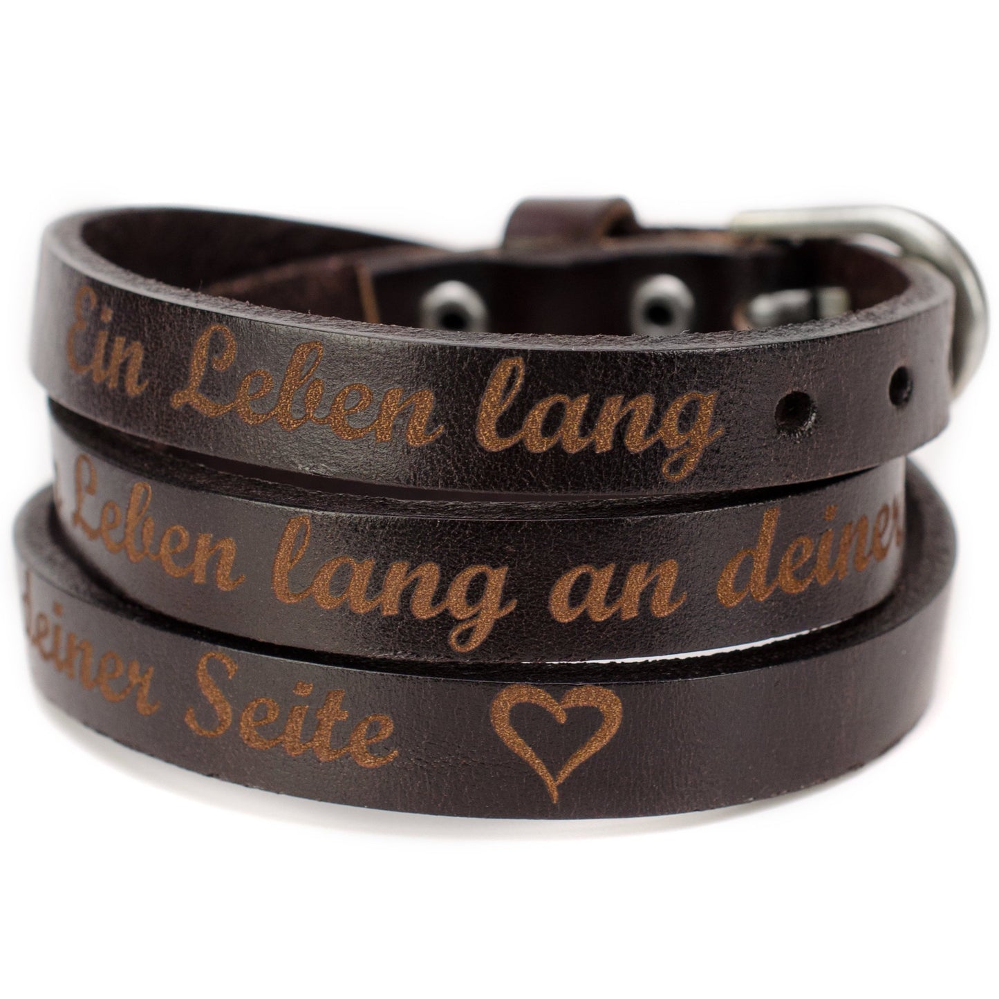 Lederarmband mit Gravur Wickelarmband
