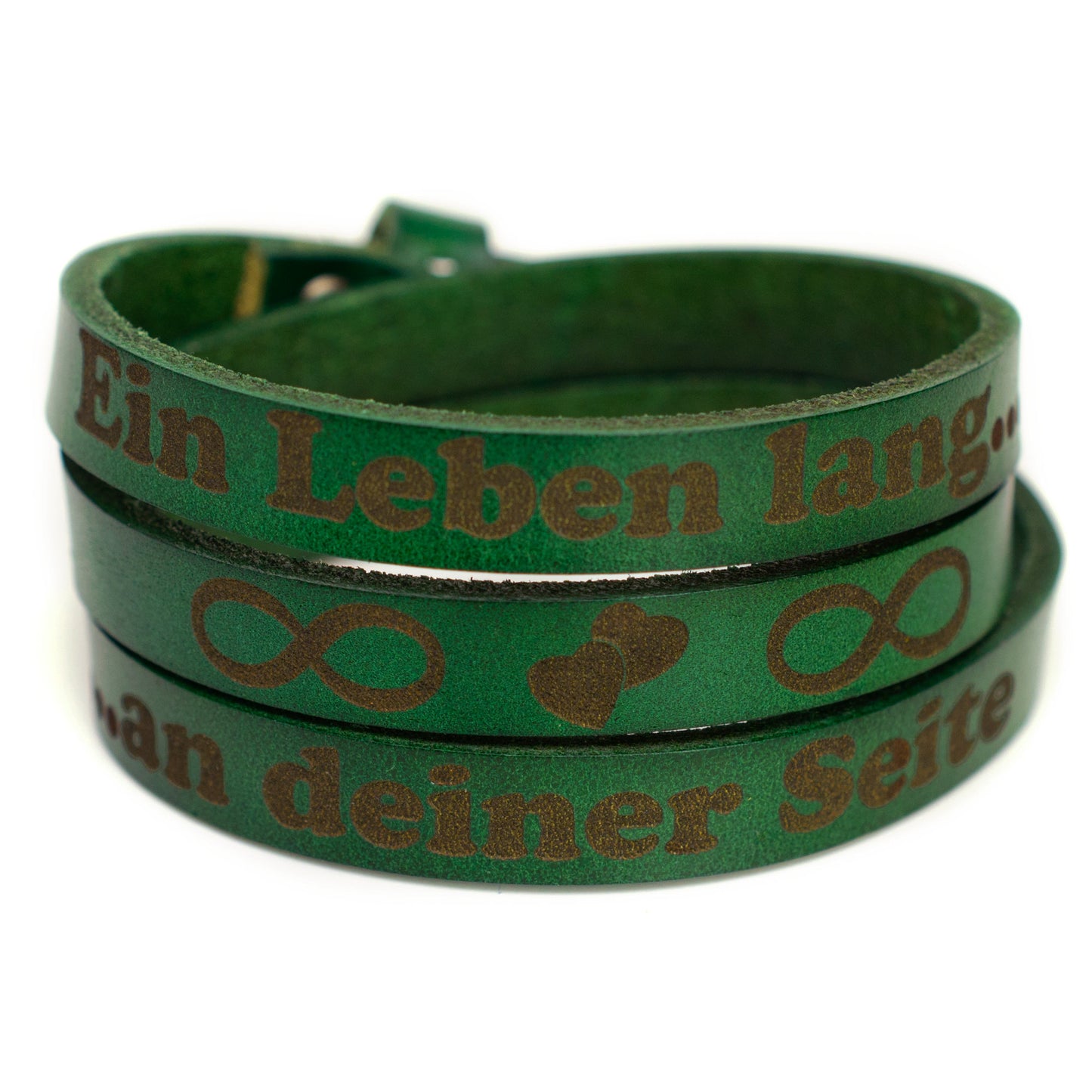 Lederarmband mit Gravur Wickelarmband