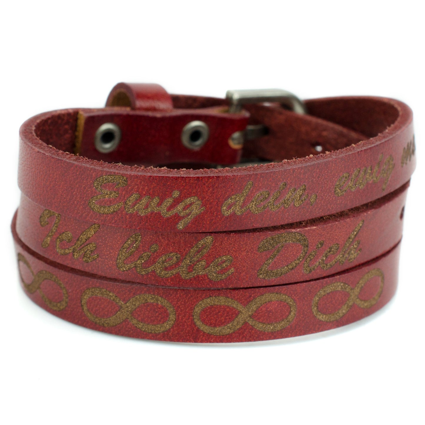 Lederarmband mit Gravur Wickelarmband