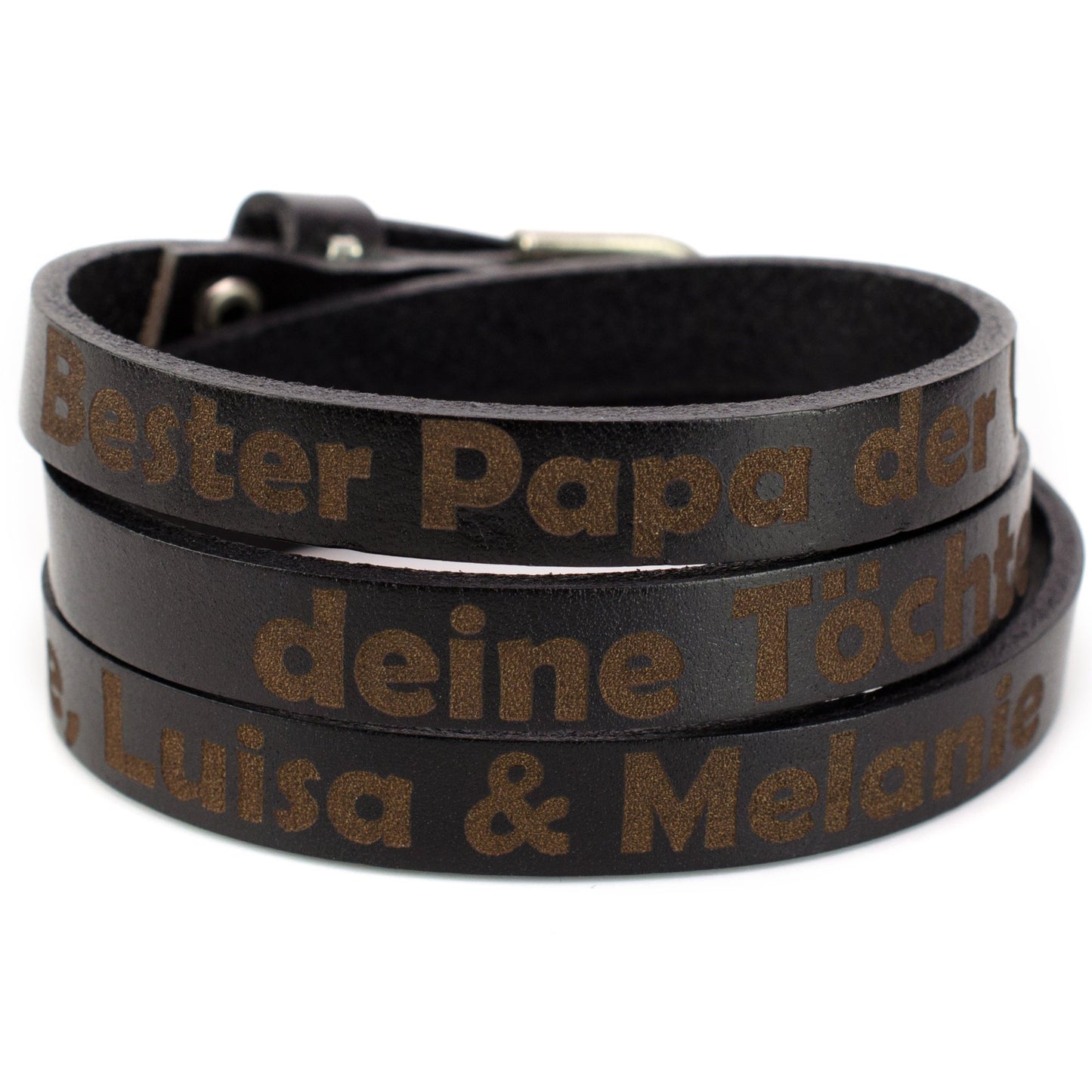 Lederarmband mit Gravur Wickelarmband