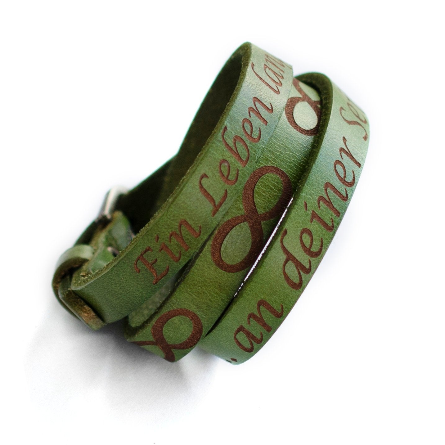 Lederarmband Gravur Schnalle Wickelarmband