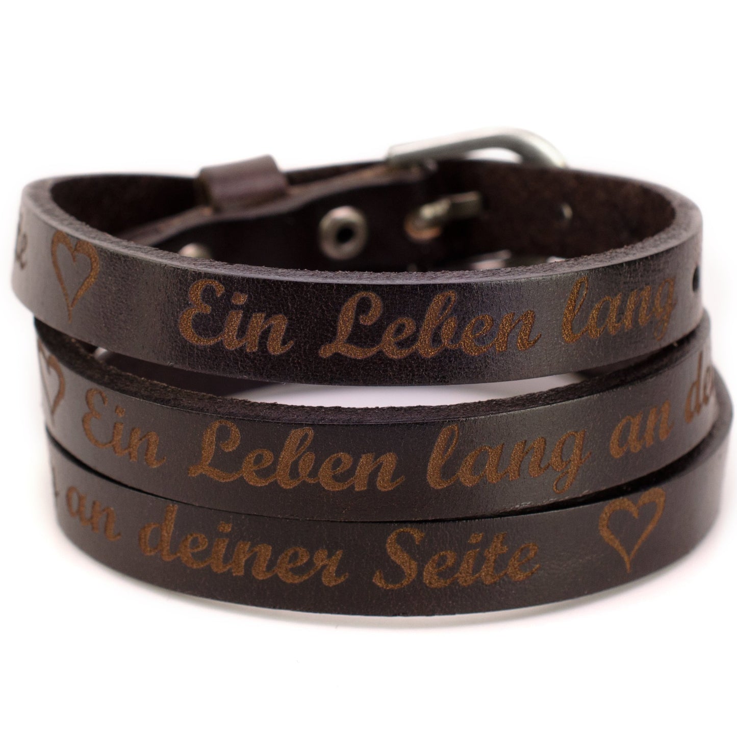 Lederarmband mit Gravur Wickelarmband