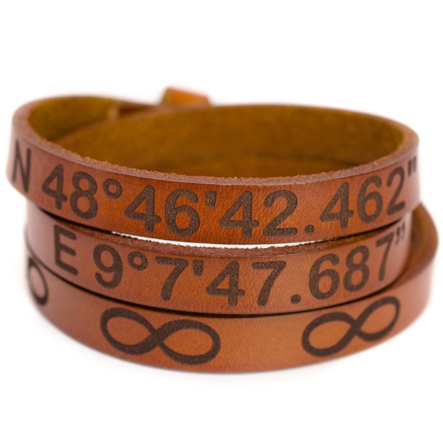 Lederarmband mit Gravur Wickelarmband