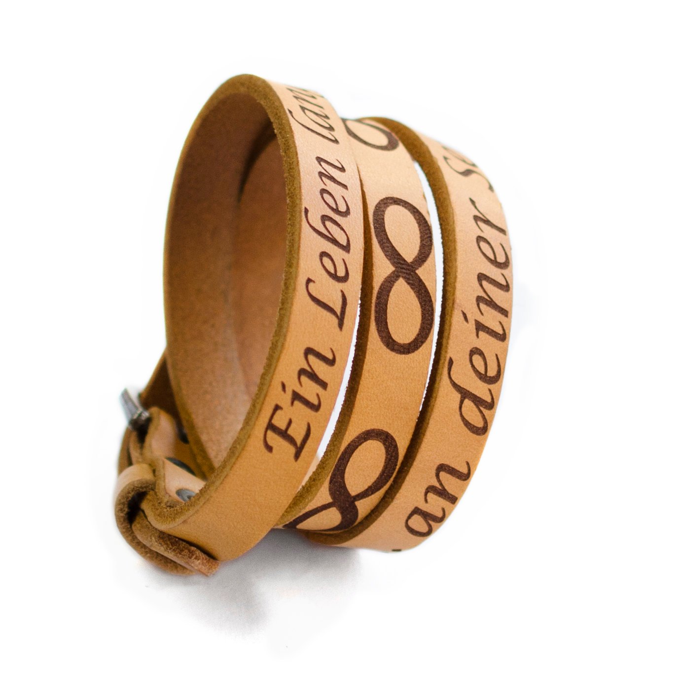 Lederarmband Gravur Schnalle Wickelarmband