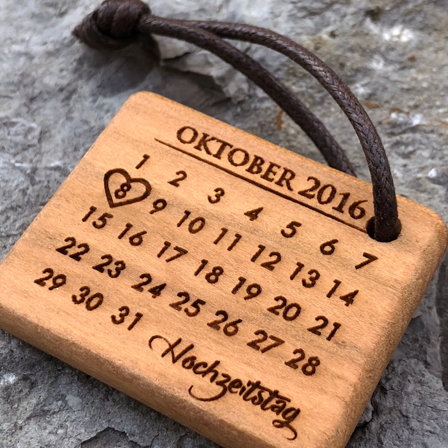 Schlüsselanhänger Kalender rechts