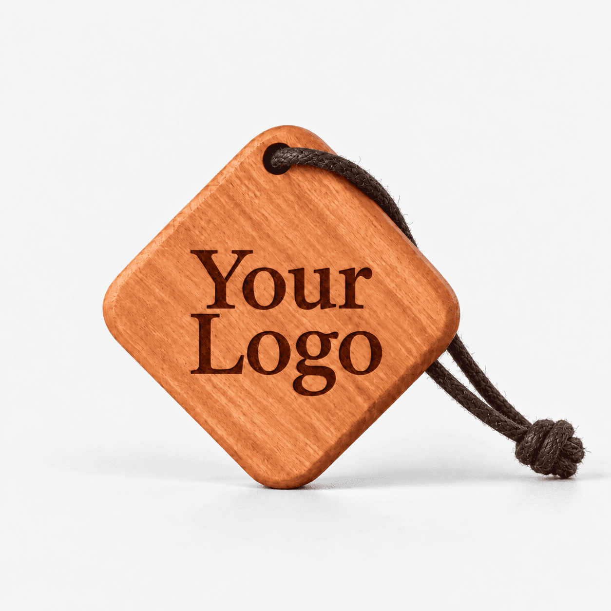 Quadro Schlüsselanhänger mit Firmenlogo – Your Logo, echte Baumwollstruktur