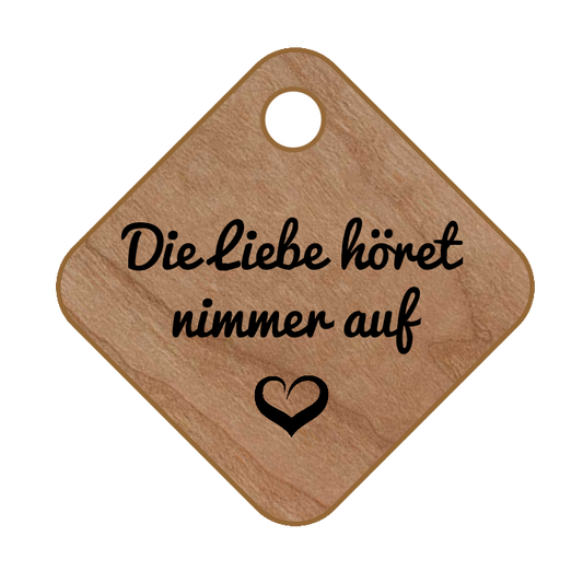 Quadro Holz Schlüsselanhänger Gravur